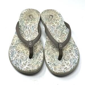 Olukai Ho'Opio Thong Flip Flop Sandals Brown Women’s 10